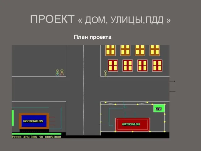 План проекта ПРОЕКТ « ДОМ, УЛИЦЫ,ПДД »