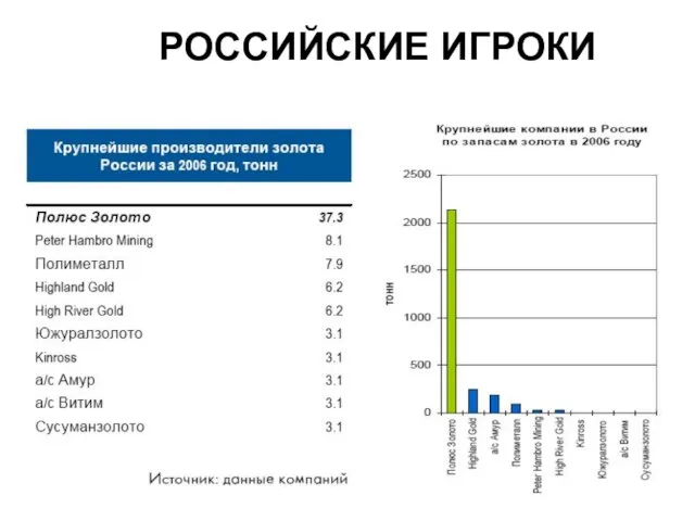 РОССИЙСКИЕ ИГРОКИ