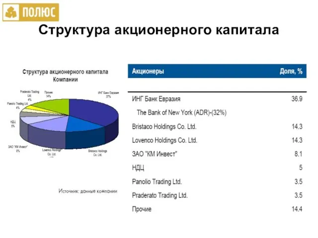 Структура акционерного капитала