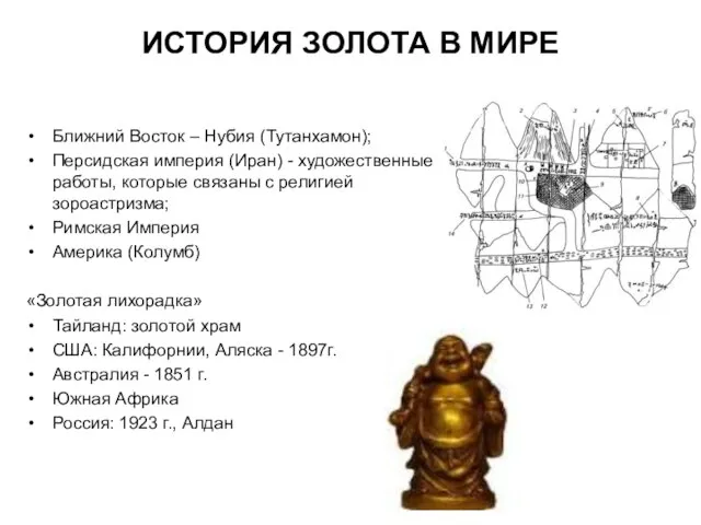 ИСТОРИЯ ЗОЛОТА В МИРЕ Ближний Восток – Нубия (Тутанхамон); Персидская империя (Иран)