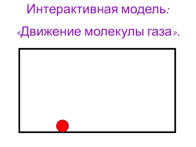 Интерактивная модель: «Движение молекулы газа».