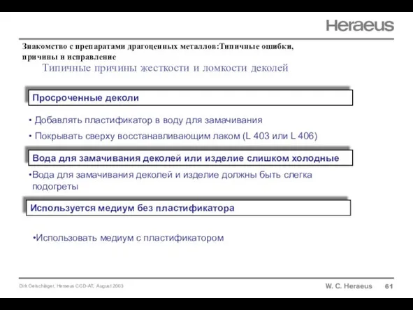 Типичные причины жесткости и ломкости деколей 61 Просроченные деколи Вода для замачивания