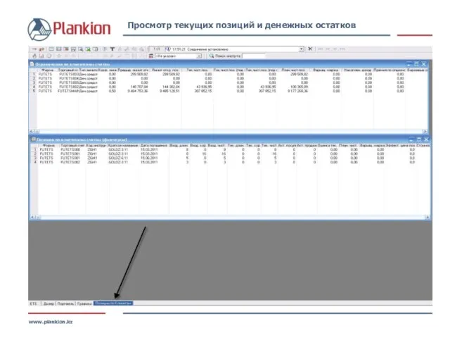 www.plankion.kz Просмотр текущих позиций и денежных остатков