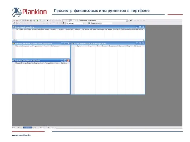 www.plankion.kz Просмотр финансовых инструментов в портфеле