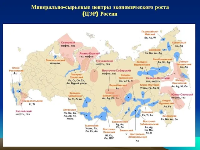 Минерально-сырьевые центры экономического роста (ЦЭР) России