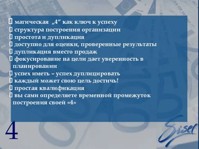 4 магическая „4“ как ключ к успеху структура построения организации простота и