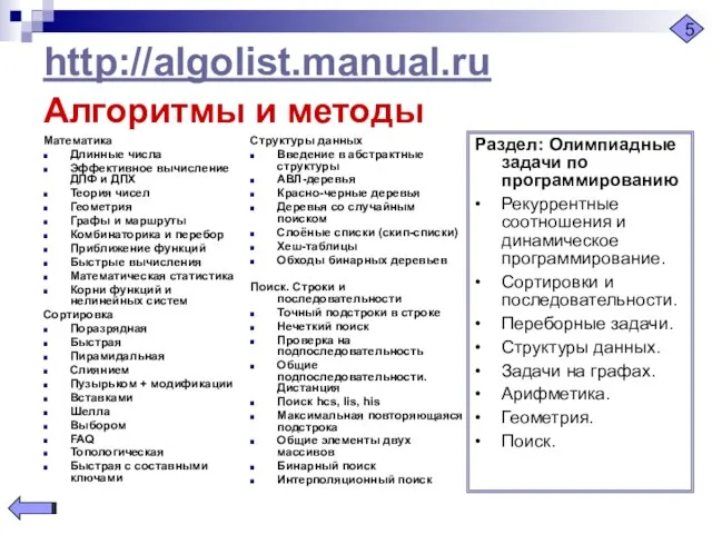 http://algolist.manual.ru Алгоритмы и методы Математика Длинные числа Эффективное вычисление ДПФ и ДПХ