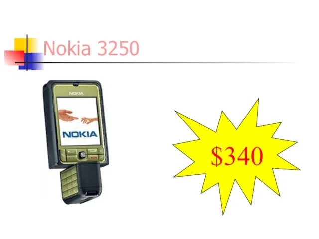 Nokia 3250 $340