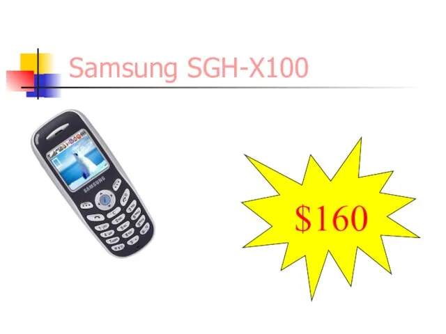 Samsung SGH-X100 $160