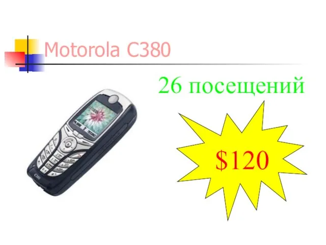 Motorola C380 $120 26 посещений