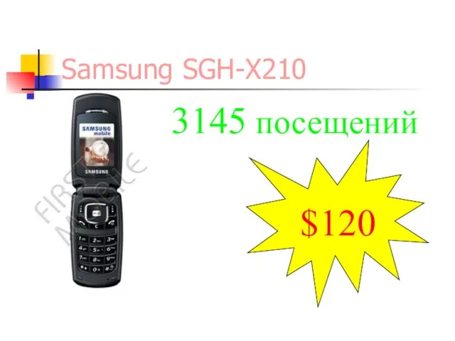 Samsung SGH-X210 $120 3145 посещений