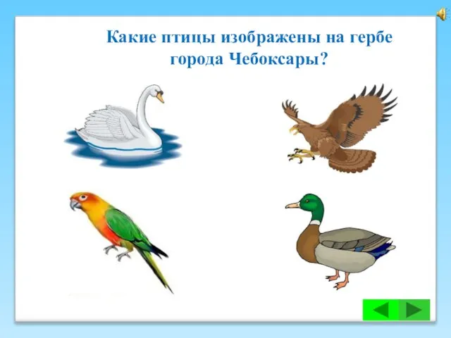 Какие птицы изображены на гербе города Чебоксары?