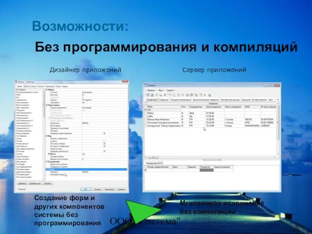 ООО "Система" Без программирования и компиляций Создание форм и других компонентов системы