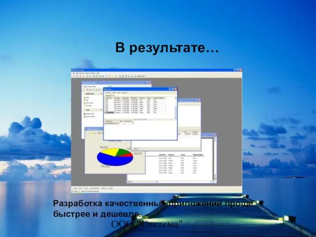 ООО "Система" В результате… Разработка качественных приложений проще, быстрее и дешевле.