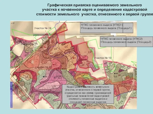 Графическая привязка оцениваемого земельного участка к почвенной карте и определение кадастровой стоимости