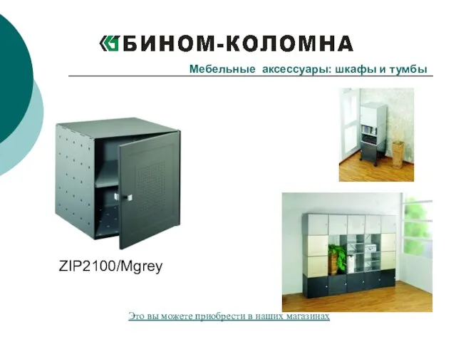 Мебельные аксессуары: шкафы и тумбы ZIP2100/Mgrey Это вы можете приобрести в наших магазинах