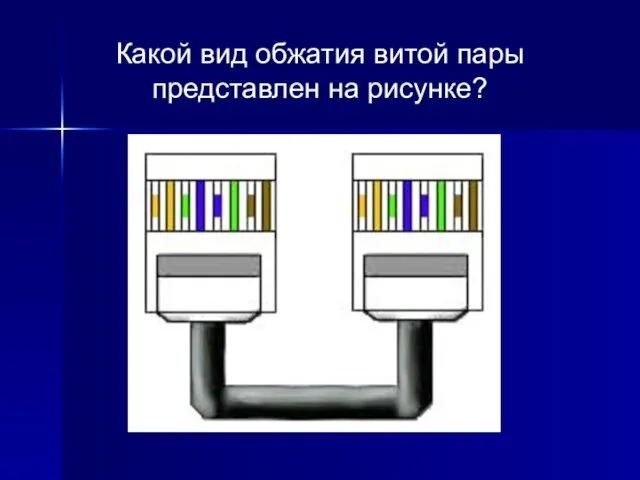 Какой вид обжатия витой пары представлен на рисунке?