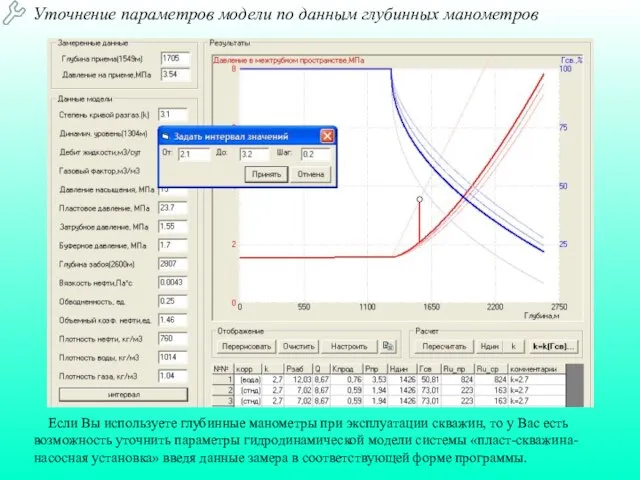 Уточнение параметров модели по данным глубинных манометров Если Вы используете глубинные манометры