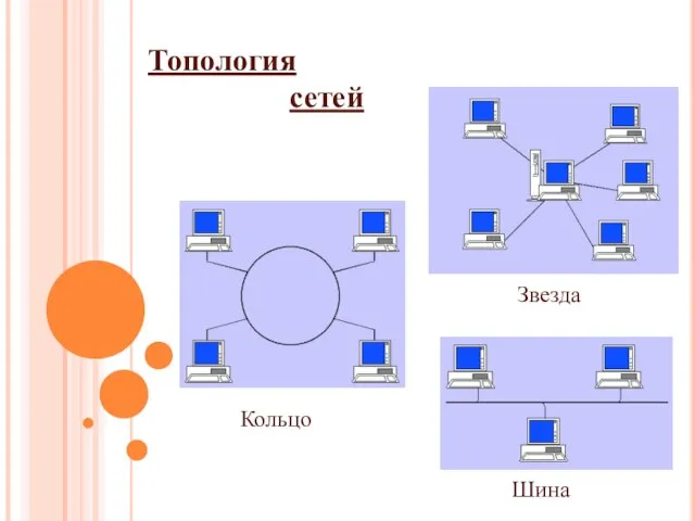 Топология сетей Звезда Шина Кольцо