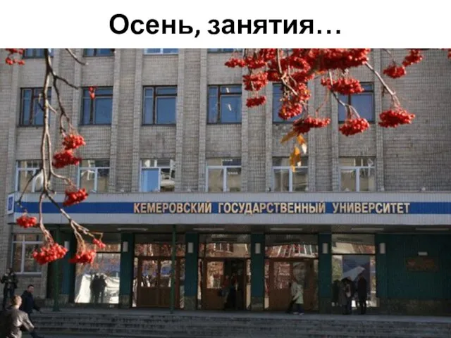 Осень, занятия…