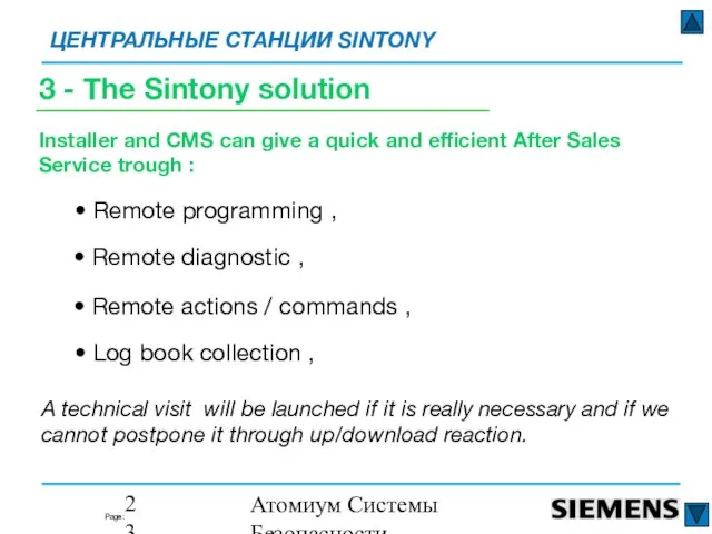 Атомиум Системы Безопасности www.atomium-sb.ru • Remote diagnostic , Installer and CMS can
