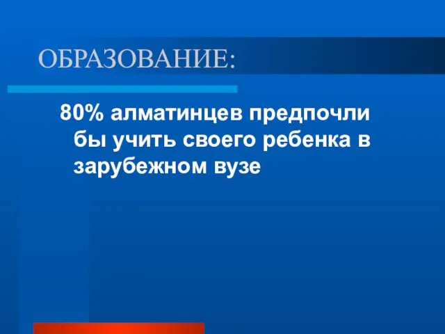 ОБРАЗОВАНИЕ: 80% алматинцев предпочли бы учить своего ребенка в зарубежном вузе