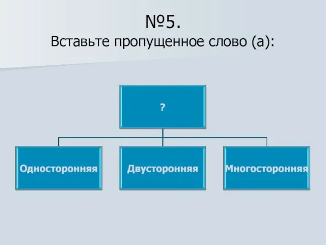 №5. Вставьте пропущенное слово (а):