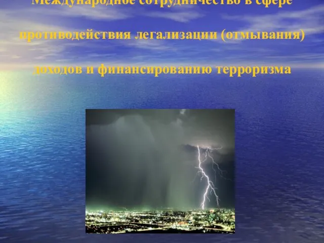 Международное сотрудничество в сфере противодействия легализации (отмывания) доходов и финансированию терроризма