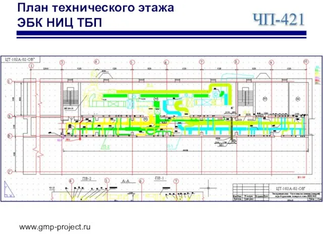 www.gmp-project.ru План технического этажа ЭБК НИЦ ТБП