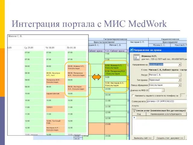 Интеграция портала с МИС MedWork