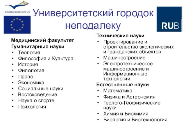 Университетский городок неподалеку Медицинский факультет Гуманитарные науки Теология Философия и Культура История