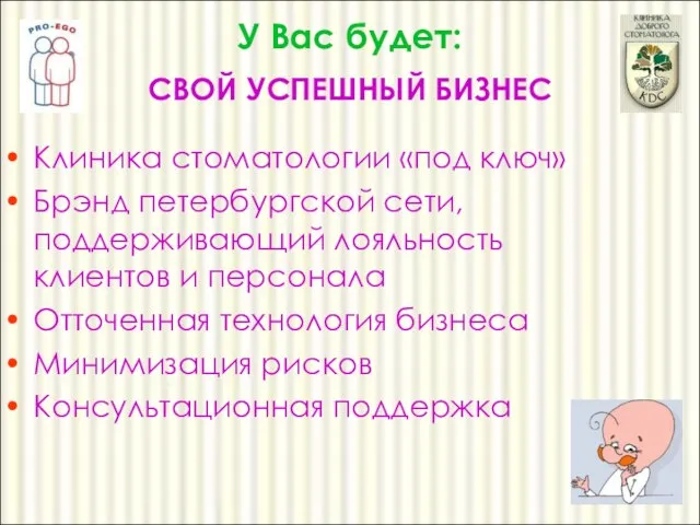 Клиника стоматологии «под ключ» Брэнд петербургской сети, поддерживающий лояльность клиентов и персонала