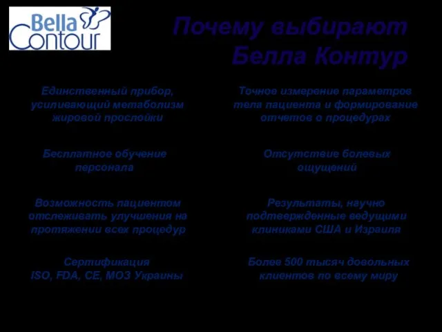 Единственный прибор, усиливающий метаболизм жировой прослойки Результаты, научно подтвержденные ведущими клиниками США