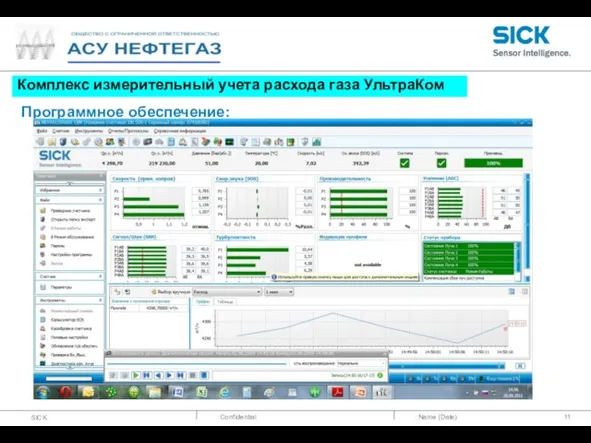 : Name (Date) Комплекс измерительный учета расхода газа УльтраКом Программное обеспечение: