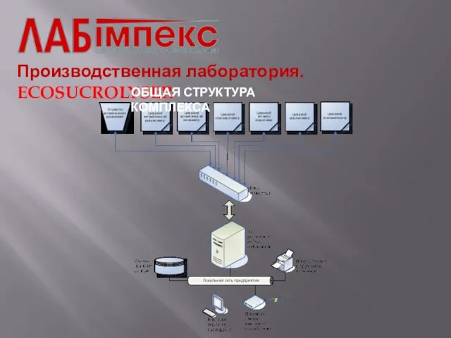 Производственная лаборатория. ECOSUCROLYSER ОБЩАЯ СТРУКТУРА КОМПЛЕКСА