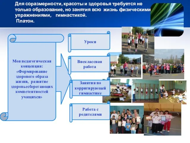 Моя педагогическая концепция: «Формирование здорового образа жизни, развитие здоровьесберегающих компетентностей учащихся» Уроки