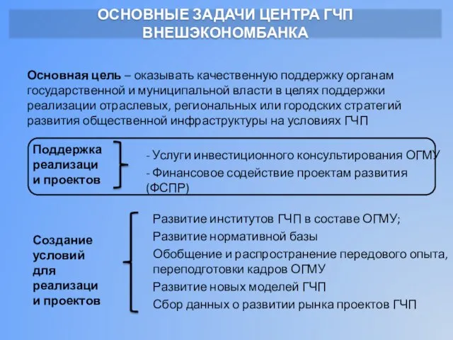 Основная цель – оказывать качественную поддержку органам государственной и муниципальной власти в