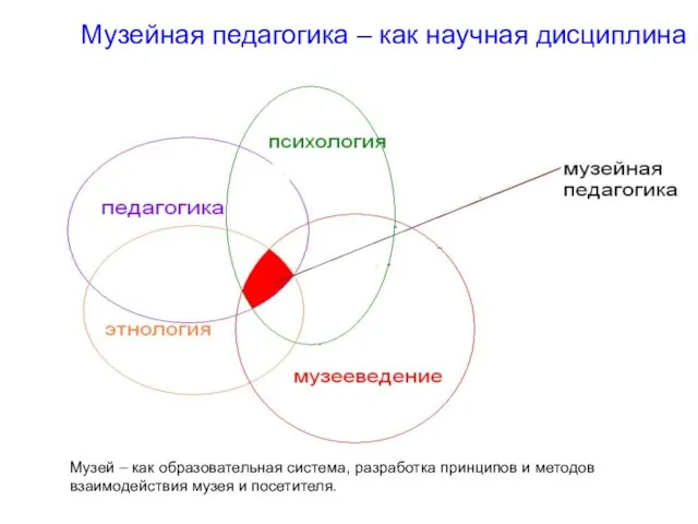 Музейная педагогика – как научная дисциплина Музей – как образовательная система, разработка