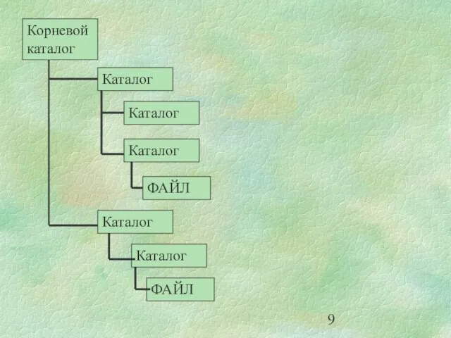 Корневой каталог Каталог Каталог Каталог ФАЙЛ Каталог Каталог ФАЙЛ