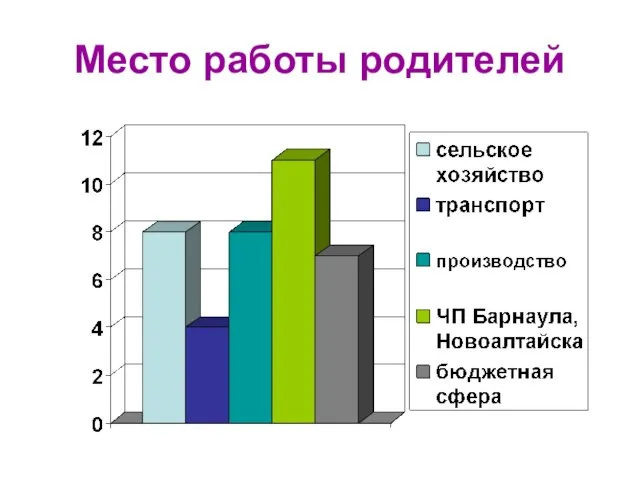 Место работы родителей