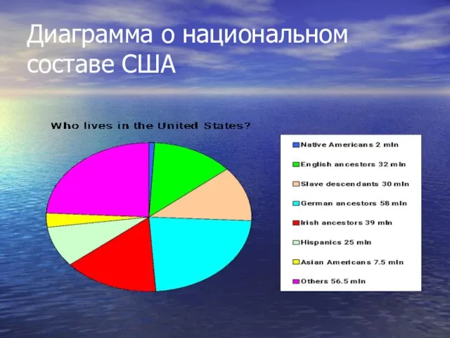 Диаграмма о национальном составе США