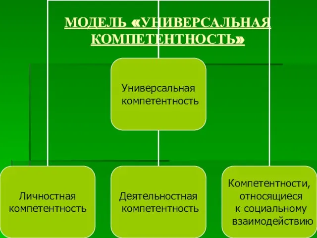 МОДЕЛЬ «УНИВЕРСАЛЬНАЯ КОМПЕТЕНТНОСТЬ»