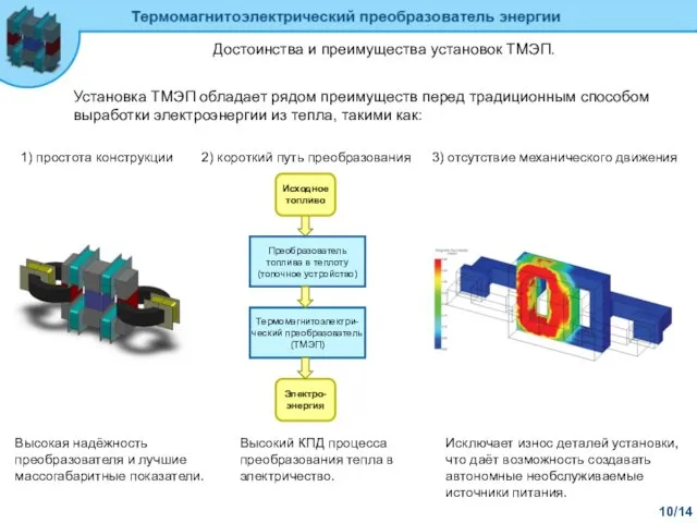 10/14 Достоинства и преимущества установок ТМЭП. Установка ТМЭП обладает рядом преимуществ перед