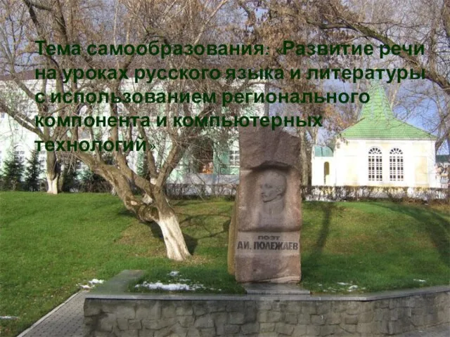 Тема самообразования: «Развитие речи на уроках русского языка и литературы с использованием