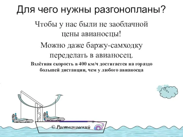 Для чего нужны разгонопланы? Чтобы у нас были не заоблачной цены авианосцы!