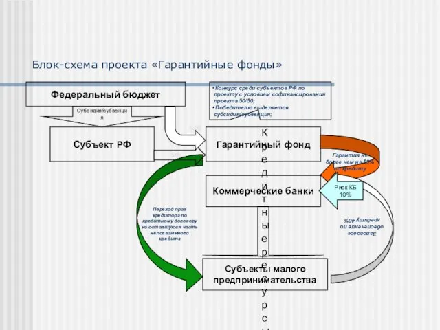 Федеральный бюджет Конкурс среди субъектов РФ по проекту с условием софинансирования проекта