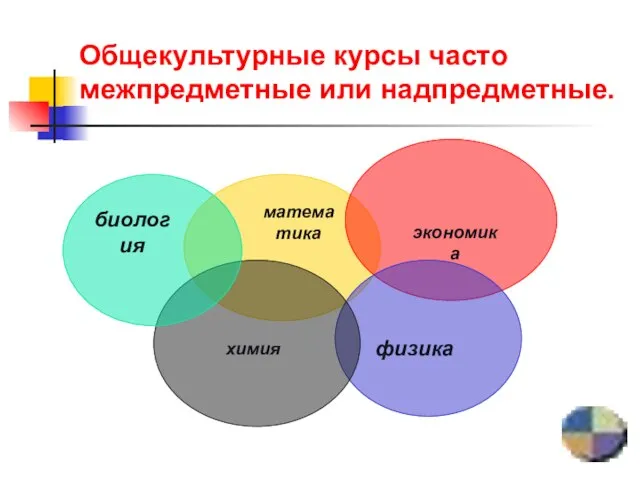 Общекультурные курсы часто межпредметные или надпредметные.