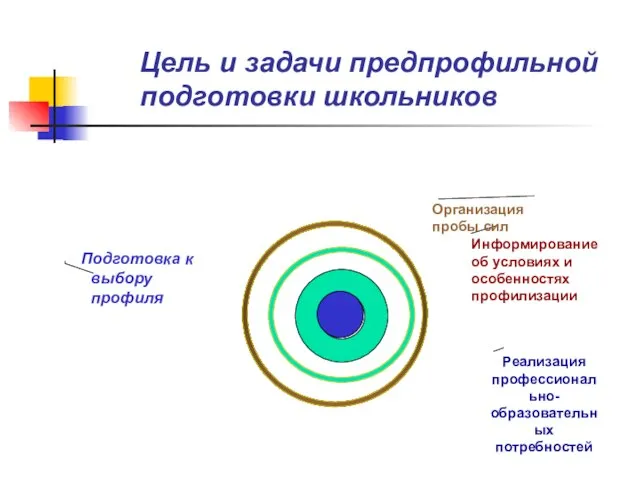 Цель и задачи предпрофильной подготовки школьников