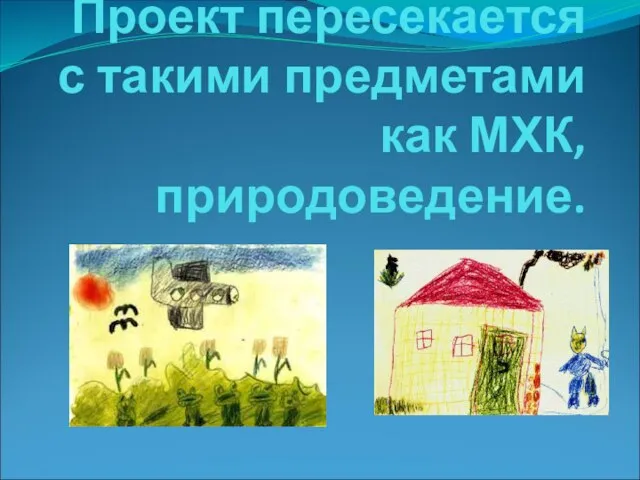 Проект пересекается с такими предметами как МХК, природоведение.