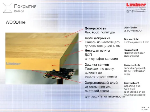 WOODline Покрытия Beläge Поверхность Лак, воск, политура Слой покрытия Панель из настоящего